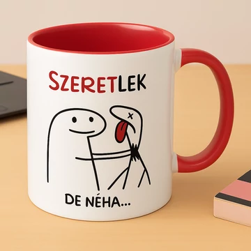 Szeretlek de néha.....vicces bögre