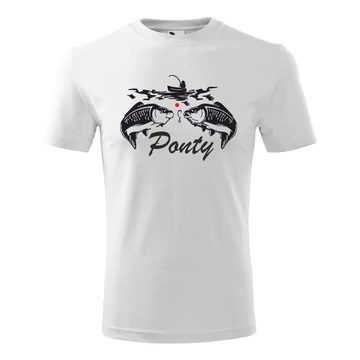 2 ponty  – Vicces, Egyedi Nyomtatott Póló