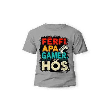 Férfi, Apa, Gamer, Hős vicces póló.