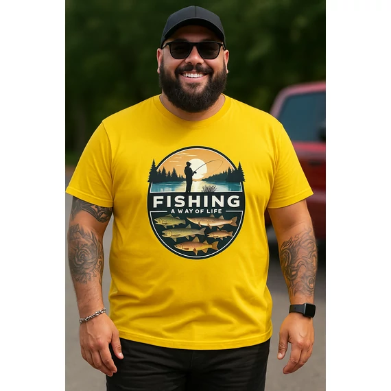 fishing way – Vicces, Egyedi Nyomtatott Póló