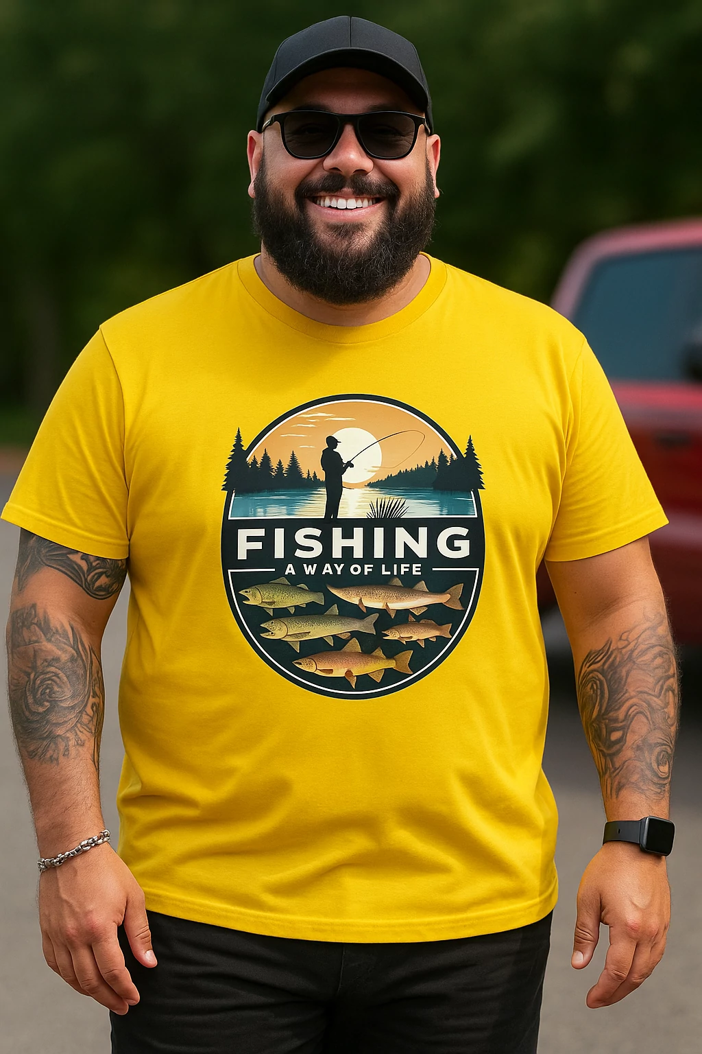 fishing way – Vicces, Egyedi Nyomtatott Póló